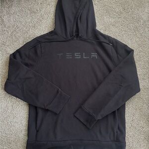 Tesla Men's Black Pullover Hoodie